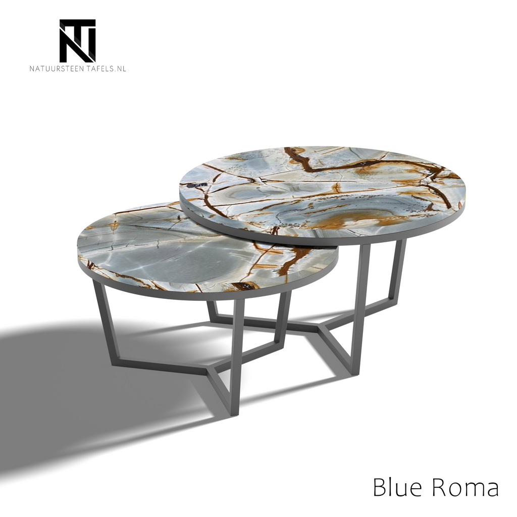 Quartzite Coffee Table Genovas -Blue Roma